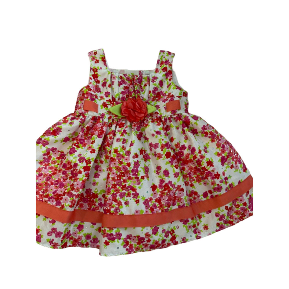 Girls Youngland Baby White Floral Dress 18 Months
